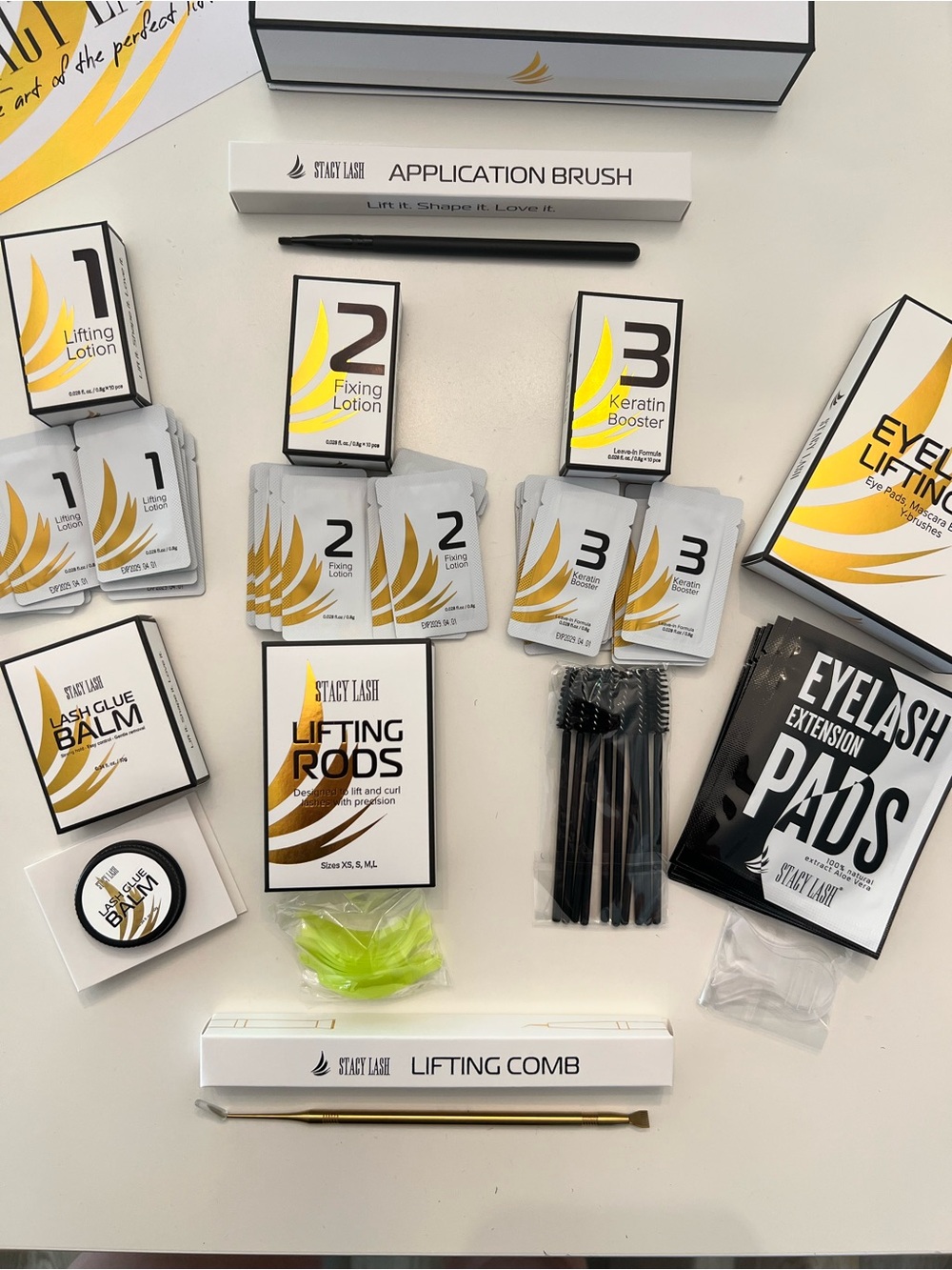 Eyelash Lifting Kit – White & Gold